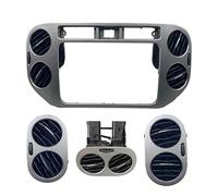 Vuzmode Interior Front Dashboard Rear AC Air Outlet Vent, for VW, for Tiguan, 1 5N, for R-Line, 2013-2017 5N0858069J 5N0819703 5N0819704 5N0819203 Car Air Vent Grille(BLACK 1 set 4 pcs)