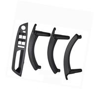 Vuzmode LHD RHD Car Interior Inner Door Leather Pull Handle Bracket Trim Cover, for BMW, E70 E71 X5 X6 2007-2013 Auto Accessories Replacement Door Panel Handle(RHD-Black-Standard)