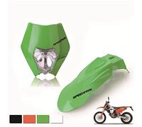 Vuzmode Motorcycle Dirt Bike Motocross Supermoto Universal Headlight Fairing And Front Fenders, for Motorcycle Indicator Light(Green)
