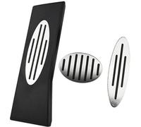 Vuzmode Pedal Pad, for BMW, for MINI, for Cooper, for JCW S F54 F55 F56 F60 R55 R56 R60 R61 Car Pedals Footrest Gas Brake Clutch Cover Auto Accessories Anti-Slip Clutch Pedal Cover(BLACK AT With Rest)