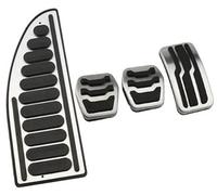 Vuzmode Pedal Pad, for Focus, 3 MK3, for III 2012-2018 Parts Auto Car Accelerator Pedals Brake Set Covers Clutch Rest Foot Cover Anti-Slip Clutch Pedal Cover(BLACK MT With Rest)