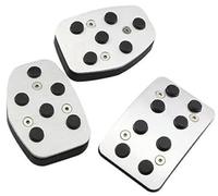 Vuzmode Pedal Pad, for Peugeot, 3008 2013-2015 2016 2017 2018 2019, for LHD AT MT Brake Gas Clutch Fuel Accelerator Cover Auto Car Pedals Anti-Slip Clutch Pedal Cover(BLACK MT Without Rest)