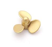 Vuzmode RC Boat Metal Propeller 3-Blades M4 4mm Shaft 20-50mm Submerged Prop, For RC Scale Boat Tug Fishing Marine Boat Propeller Metal(1PC D35mm Left Hand)