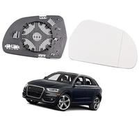 Vuzmode Rearview Mirror Glass Plate, for 8T0 857 536E Replacement Right Side Heated, for Audi, for A4 B8 2009-2012, for A6 C6 2009-2011 Q3 2013-2018 Wing Mirror Glass
