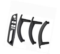 Vuzmode RHD LHD Inner ABS Outer Leather Cover Door Pull Handle Inside Armrest Trim Panel Assembly, for BMW, X5 X6 E70 E71 2007-2013 Replacement Door Panel Handle(RHD-Black-Standard)