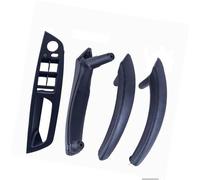 Vuzmode RHD LHD Inner ABS Outer Leather Cover Door Pull Handle Inside Armrest Trim Panel Assembly, for BMW, X5 X6 E70 E71 2007-2013 Replacement Door Panel Handle(LHD-Black-Standard)