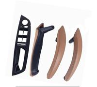 Vuzmode RHD LHD Inner ABS Outer Leather Cover Door Pull Handle Inside Armrest Trim Panel Assembly, for BMW, X5 X6 E70 E71 2007-2013 Replacement Door Panel Handle(LHD-Brown-Standard)