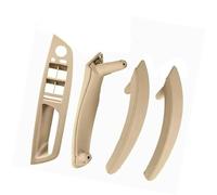 Vuzmode RHD LHD Inner ABS Outer Leather Cover Door Pull Handle Inside Armrest Trim Panel Assembly, for BMW, X5 X6 E70 E71 2007-2013 Replacement Door Panel Handle(LHD-Beige-Hige)