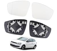 Vuzmode Wing Mirror Glass, for Vw, for Polo 2014-2018, for Lavida 2013 2014 Car Side Mirrors Rearview Lens White with Heated Function 2 Wing Mirror Glass