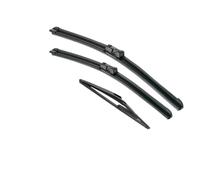 Vuzmode Wiper Front Rear Wiper Blades Set, for Fiat, Bravo 2007-2013 Windshield Windscreen 24"+18"+12" Rear Wiper Blade(BLACK Right-hand drive)