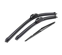 Vuzmode Wiper Front & Rear Wiper Blades Set Kit, for Alfa Romeo, 147 2000-2005 Windshield Windscreen 22"16"14" Rear Wiper Blade(BLACK Right hand drive)