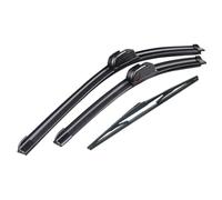 Vuzmode Wiper Front & Rear Wiper Blades Set Kit, for Daihatsu, YRV 2000-2005 Windshield Windscreen 21"14"12" Rear Wiper Blade(BLACK Left hand drive)