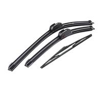 Vuzmode Wiper Front & Rear Wiper Blades Set Kit, for DODGE, Journey 2008-2018 2017 2016 Windshield Windscreen 24"18"12" Rear Wiper Blade(BLACK Left hand drive)