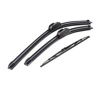 Vuzmode Wiper Front & Rear Wiper Blades Set Kit, for Jeep, Compass MK49 2006-2016 Windshield Windscreen Window 22"20"11" Rear Wiper Blade(BLACK Left hand drive)