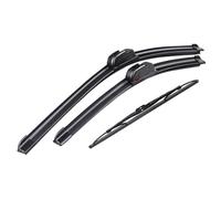 Vuzmode Wiper Front & Rear Wiper Blades Set Kit, for Kia, Rio DC 1999-2005 Windshield Windscreen 21"+18"+14" Rear Wiper Blade(BLACK Right hand drive)