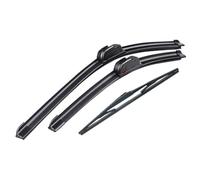 Vuzmode Wiper Front & Rear Wiper Blades Set Kit, for, Outlander MK1 2003-2007 Windshield Windscreen 22"+19"+14" Rear Wiper Blade(BLACK Left hand drive)