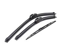 Vuzmode Wiper Front + Rear Wiper Blades Set Kit, for Toyota, Sienna XL20 2006-2010 Windshield Windscreen Rear Window 26"19"16" Rear Wiper Blade(BLACK Left hand drive)