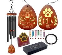 VUZUCOSH Personalized Dog Memorial Gifts for Loss of Dog, Custom Pet Memorial Wind Chime, Pets Loss Passing Away Remembrance Bereavement Gift, Custom Sympathy Gifts of Pet