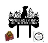VUZUCOSH Pet Grave Markers Dog, Metal Pet Metal Memorial Garden Stake, Pets Waterproof Grave Stakes Plaque, Pet Headstone Garden Memorial Graves, Metal Dog Garden Decor(12" x 12")