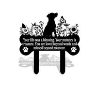 VUZUCOSH Pet Grave Markers, Metal Dog Memorial Garden Markers Decor, Pet Metal Memorial Garden Stake, Garden Stakes Plaque Pet Headstone Garden Memorial Graves, Dog Memorial Gifts for Loss of Dog