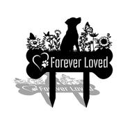 VUZUCOSH Pet Hrave Markers Dog, Dog Grave Markers Outdoor, Pet Metal Memorial Garden Stake, Garden Stakes Plaque Pet Headstone Garden Memorial Graves, Dog Memorial Gifts for Loss of Dog