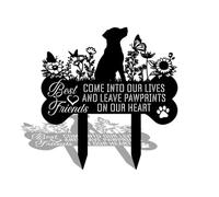 VUZUCOSH Pet Hrave Markers Dog, Dog Grave Markers Outdoor, Pet Metal Memorial Garden Stake, Garden Stakes Plaque Pet Headstone Garden Memorial Graves, Dog Memorial Gifts for Loss of Dog