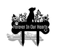 VUZUCOSH Pet Hrave Markers Dog, Dog Grave Markers Outdoor, Pet Metal Memorial Garden Stake, Garden Stakes Plaque Pet Headstone Garden Memorial Graves, Dog Memorial Gifts for Loss of Dog
