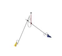 VV Cinquanta Ceiling Light Suspension Mondrian/Blue/Yellow