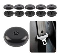 vvag 5 Sets Universal Fit Seatbelt Stopper Kit, Seat Belt Button Stop Plastic Seatbelt Buckle Stopper Button Prevent Seatbelt Clip from Sliding Down (Black)