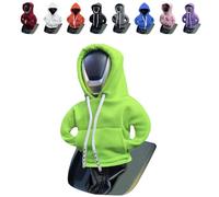 vvag Gear Shift Hoodie,Universal Shift Knob Hoodie, 4.7 Inch Car Shifter Stick Protector Decoration, Funny Hoodie Car Gear Shift Cover, Auto Interior Accessories Shifter Hoodie (Green)