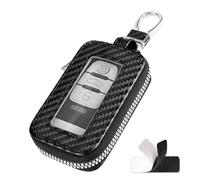 vvag Premium Car Key Fob Case Genuine Carbon Fiber Car Smart Key fob Holder Automotive Remote Keychain Bag Universal，Black（Carbon Fiber Style）