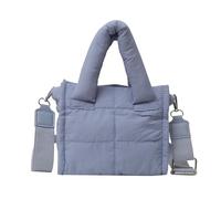 VVAULT Small Tote Bag for Women, Lightweight with Zipper Compartments Crossbody Purses for Travel Work College (Blue)