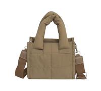 VVAULT Small Tote Bag for Women, Lightweight with Zipper Compartments Crossbody Purses for Travel Work College (Dark Khaki)