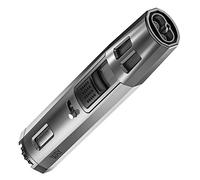 VVAY Cigar Lighter, 2 Jet Flame Windproof Torch Refillable Butane Lighter with Gas Indicator, Adjustable Flame, Long Reach for BBQ, Stove, Kitchen Cooker (Black)