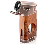 VVAY Cigar Lighter with Built-in V Cutter - Powerful Jet Flame (Sold Without Gas)