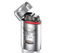 VVAY Cigar Lighter with Punch, Eagle Motif, Gas Not Included