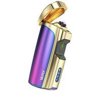 VVAY Double Electric Arc Cigarette Lighter USB Rechargeable, Plasma Windproof Flameless, Gifts for Women (Rainbow)