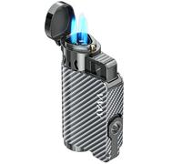 VVAY Jet Lighter Windproof, Cigar Lighter with Punch, Gas Not Included
