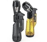 VVAY-Lighter Pack of 2 Jet Flame Windproof Torch Lighter Gas Butane Refillable. (Sold without Gas)