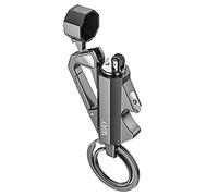 VVAY Outdoor Camping Survival Petrol Kerosene Flame Lighter with Chain Keyring Bottle Opener (Sold without Fluid)