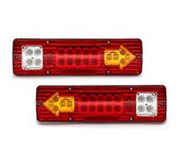 VVBNIN 2 PCS Car Trailer Truck Rear Tail Light Brake Reverse Lamp Stop Turn Signal For Caravans Taillights Van Replacement Parts Car Third Brake Stop Lamp