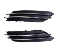 VVBNIN Compatible With A6 C7 2011 2012 2013 2014 4G0807681 Car Front Lower Bumper Left And Right Fog Light Lamp Grilles Cover Chrome Strip Assembly Fog Light Bezels