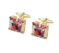 VVCome Crystal Cufflinks for Men Luxurious Gorgeous Cuff Links French Shirt Accessories Wedding Business Cufflinks with Gift Box, L, Metal, cubic-zirconia