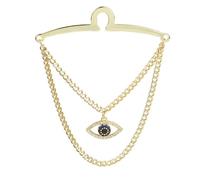 VVCome Men's Tie Clips Tie Chain with Charm Cravat Collar Pins Link Style Tie Chain with Gift Box, Large, metal, Crystal