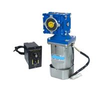 VVCPVDXCI 120w 220v/110v Low Speed High Torque Ac Worm Gear Reducer Motor and Speed Controller Cw/Ccw Output Shaft 14mm Ratio 1:80 18rpm