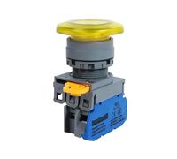 VVCPVDXCI 22mm FXBY6 Mushroom Head Plastic Switch with LED Momentary Self-Locking illuminated Push Button 1NO1NC 10A 12V 24V 220V