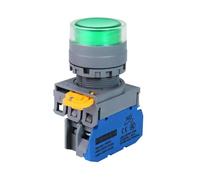 VVCPVDXCI 22mm FXBY6 Push Button Switch With LED Momentary Latching illuminated Plane Head Plastic Switch 12V 24V 110V 220V 10A