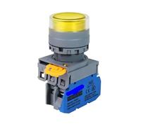VVCPVDXCI 22mm FXBY6 Push Button Switch With LED Momentary Latching illuminated Plane Head Plastic Switch 12V 24V 110V 220V 10A