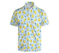 VVCPVDXCI Cute 3D Print Ducks Shark Polo Shirt for Men Cartoon Animal Graphics Shirts Summer Short Sleeve Button Tees Street Clothing
