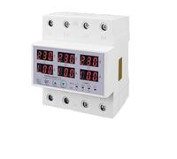 VVCPVDXCI Din Rail 3P+N Adjustable Over Under Voltage Current Limit Protection Relay Protector SYN ASYNC Synchronous Asynchronous